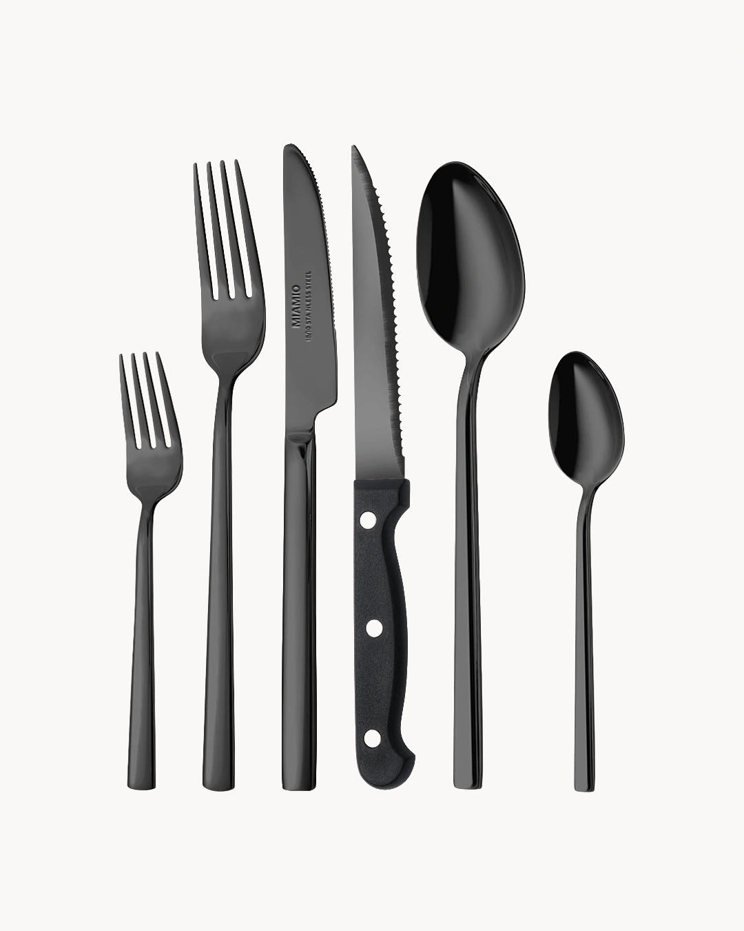 Besteckset Schwarz aus Edelstahl 18/10
