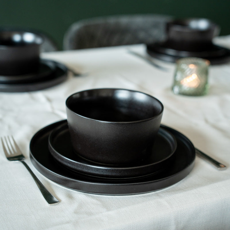 Miamio Geschirr Set Luxe 24-teilig fur 8 Personen, Teller & Tassen Keramik