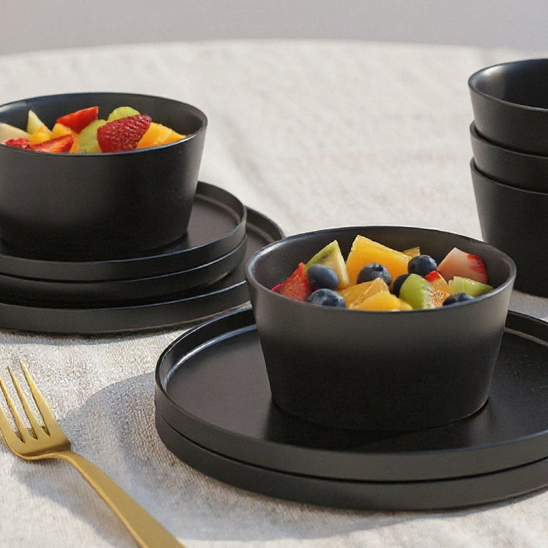 Miamio Geschirr Set Luxe 32-teilig für 8 Personen, Tassen & Teller Keramik