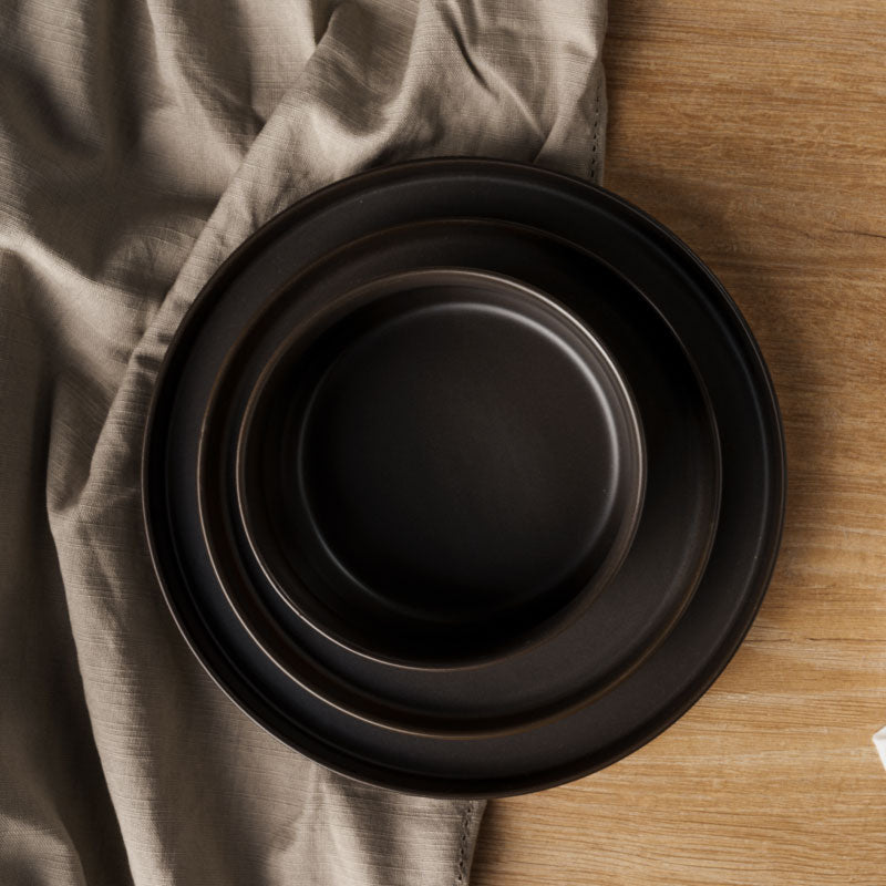 Miamio Geschirrset tassen und teller Sierra basalt 2