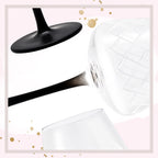 Miamio Rotweinglaser Crystaluna 4er Set Glas mit schwarzem Fuß