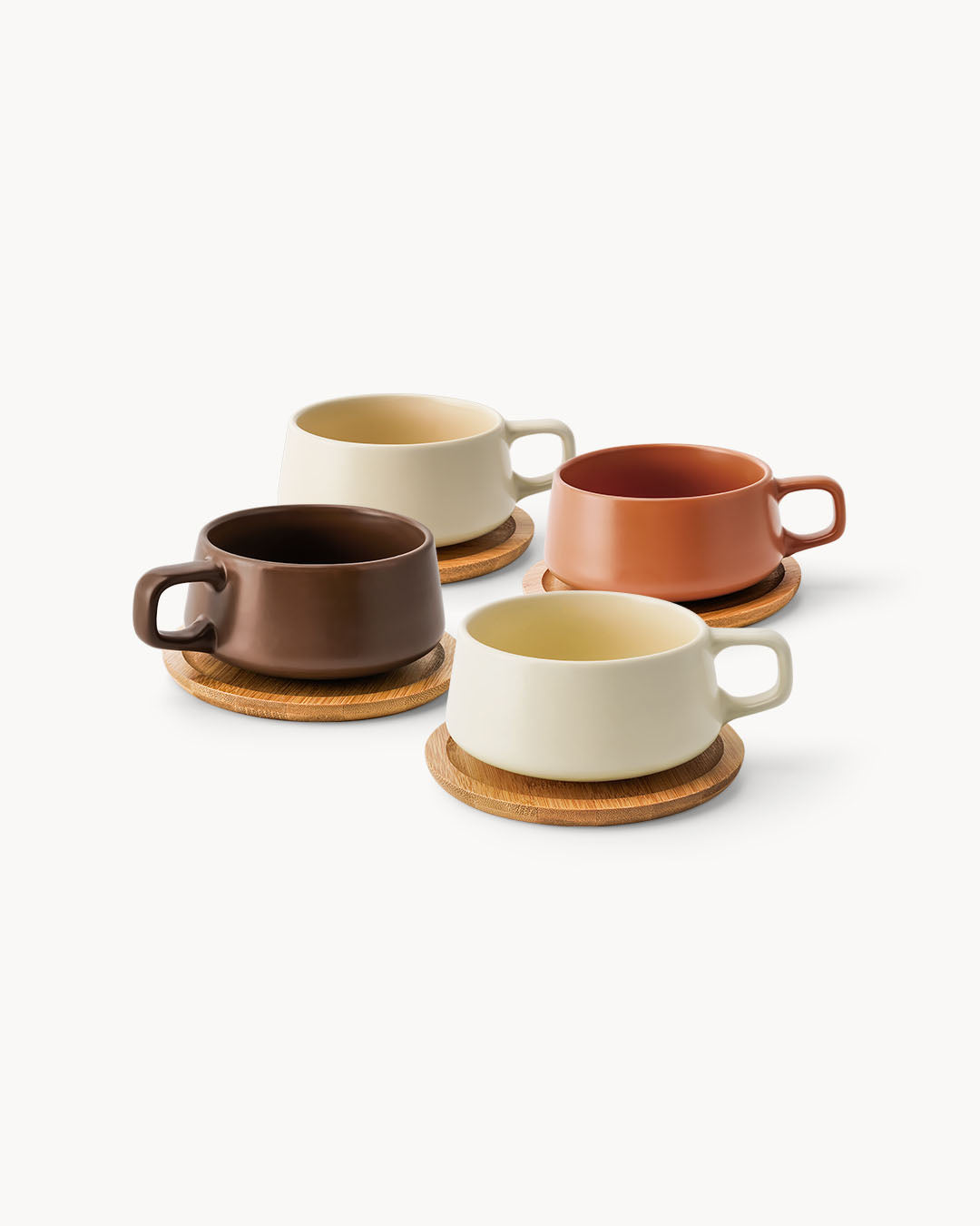Miamio Cappuccinotassen Luxe 4er Set Keramik 320ml