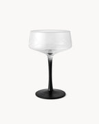 Miamio Coupe Gläser Crystaluna 4er Set Glas mit schwarzem Fuß 2