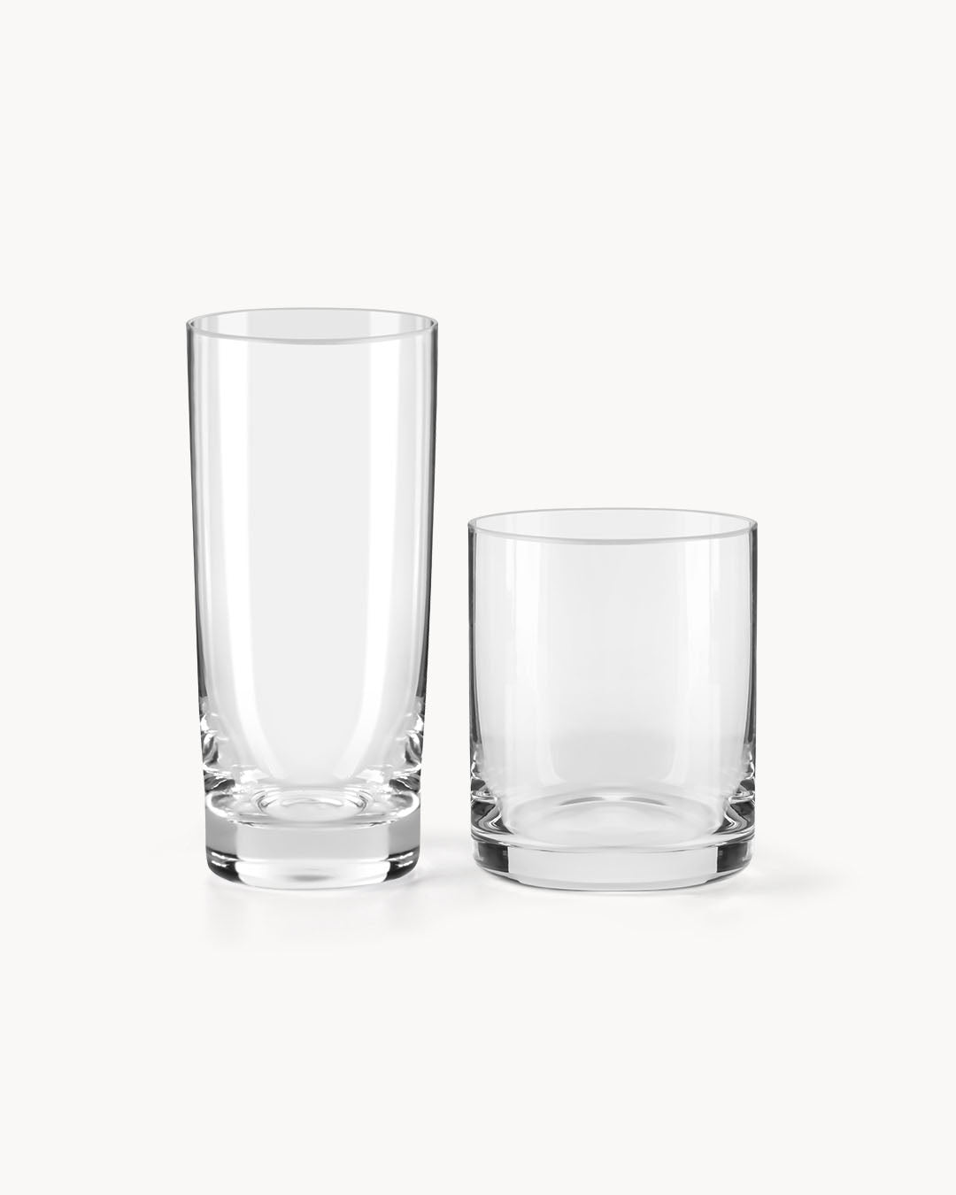 Miamio Geschirr - Glaser Set 12-teilig (370ml & 450ml) klar