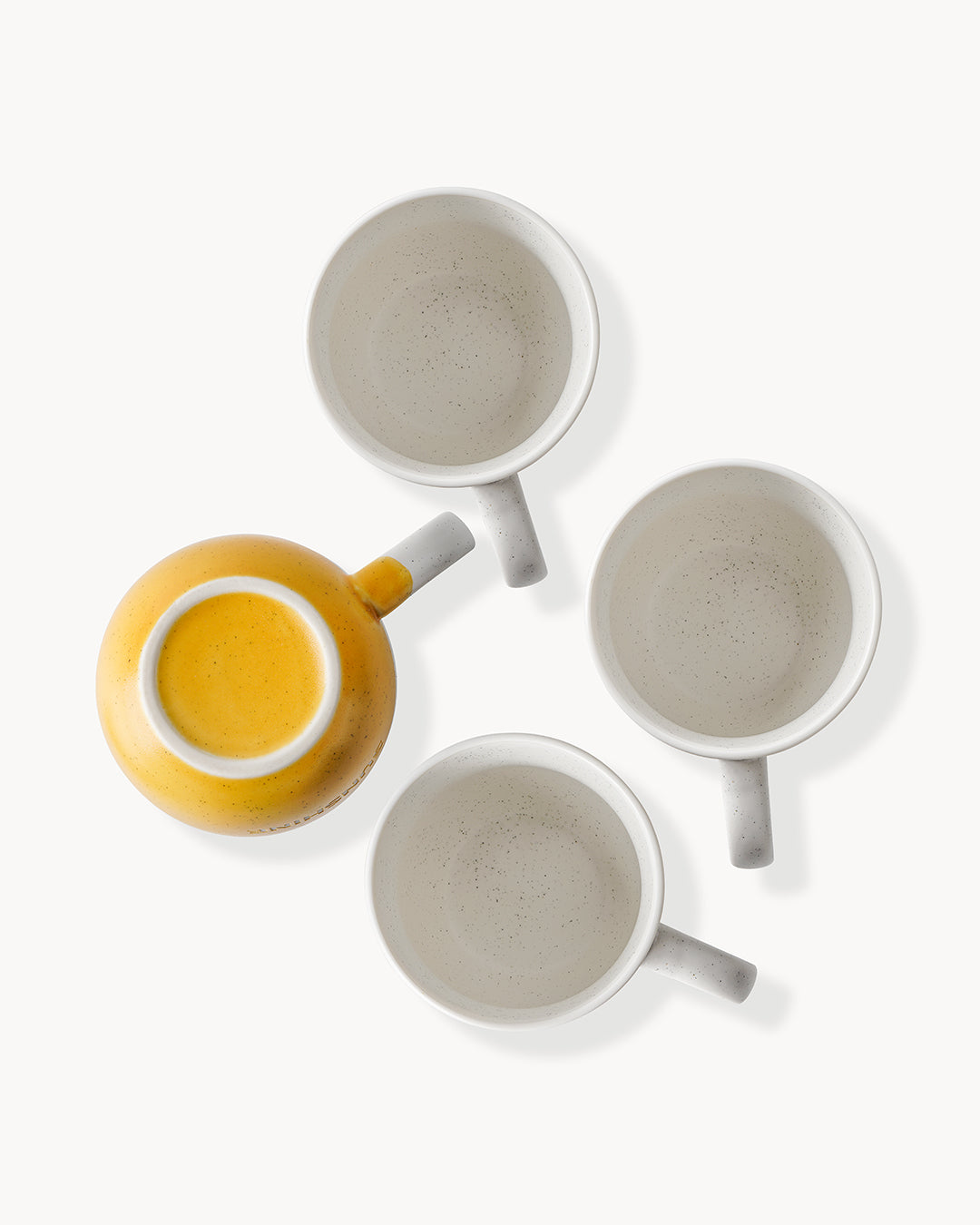 Miamio Geschirr - Kaffeetassen mit Spruchen 4er Set Keramik 300ml