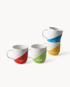 Miamio Geschirr - Kaffeetassen mit Spruchen 4er Set Keramik 300ml