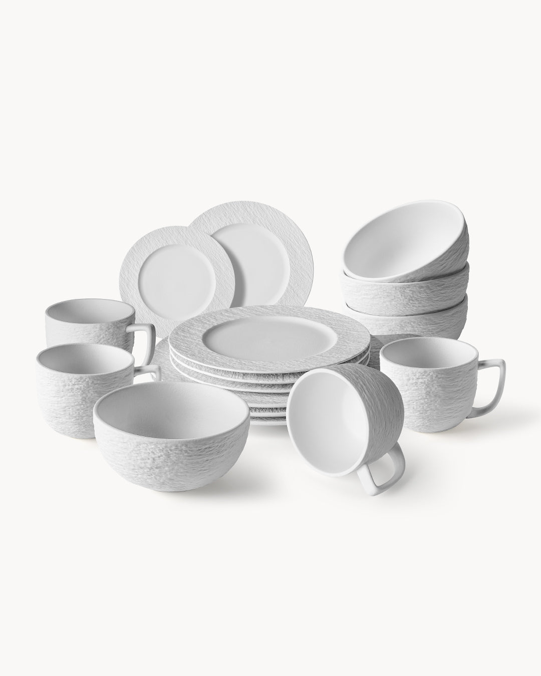 Miamio Geschirrset Oasis 16 teilig fur 4 Personen, tassen, teller, schussel