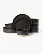 Miamio Geschirrset Sierra 12 teilig für 4 Personen Basalt