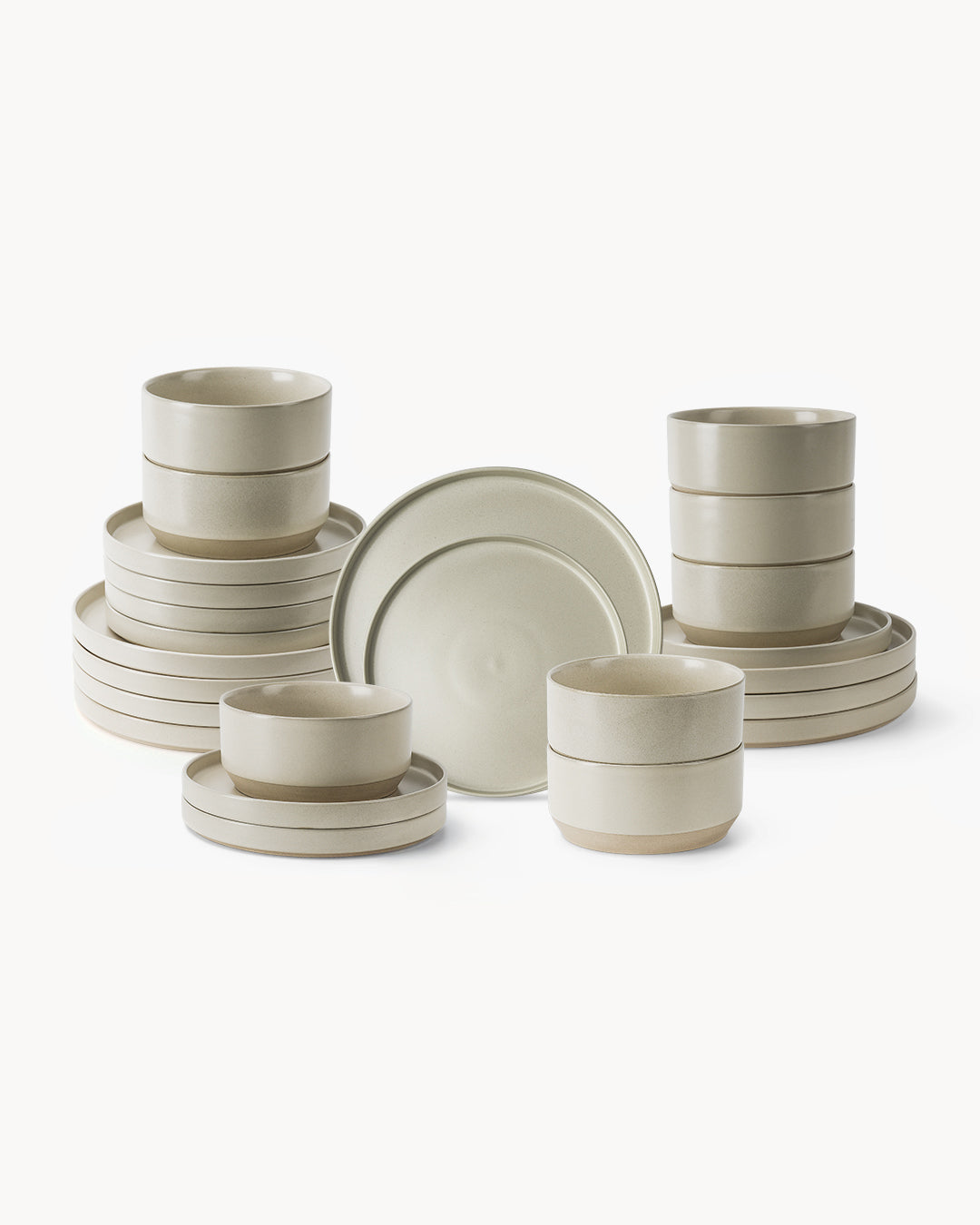 Miamio Geschirrset tassen und teller Sierra sand