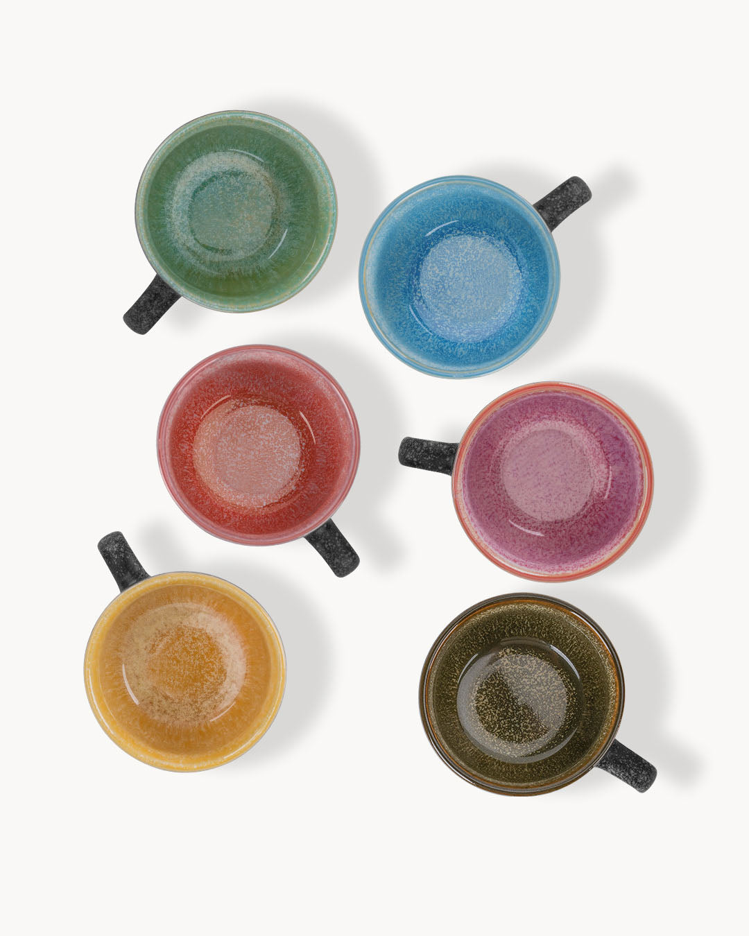 Miamio Kaffeetassen Las Palmitas 6er Set Keramik 470ml