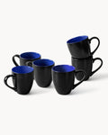 Miamio Kaffeetassen Le Papillon 6er Set Keramik 350ml blau