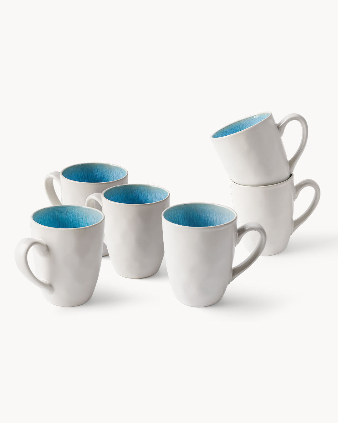Miamio Kaffeetassen blau Lumera 6er Set Keramik 350ml