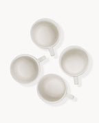 Miamio Kaffeetassen weiß Oasis 4er Set Keramik 450ml