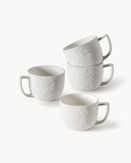 Miamio Kaffeetassen weiß Oasis 4er Set Keramik 450ml