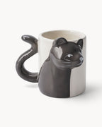 Miamio Parchen Tassen 3D Katzen Keramik, Geschenk fur Paare
