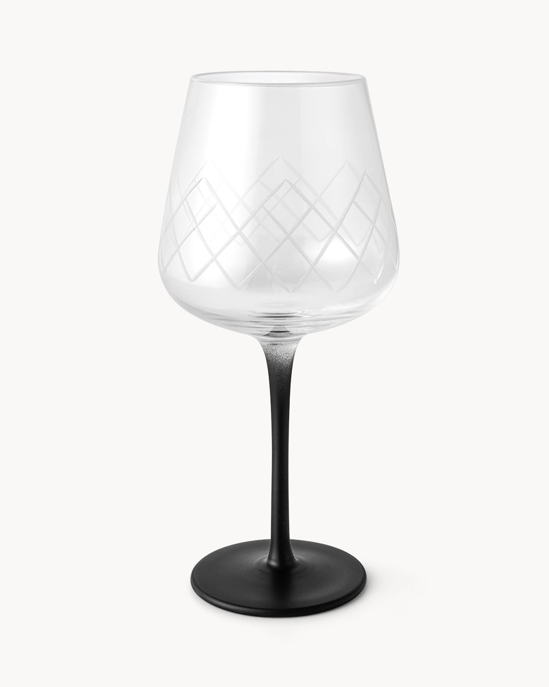 Miamio Rotweinglaser Crystaluna 4er Set Glas mit schwarzem Fuß